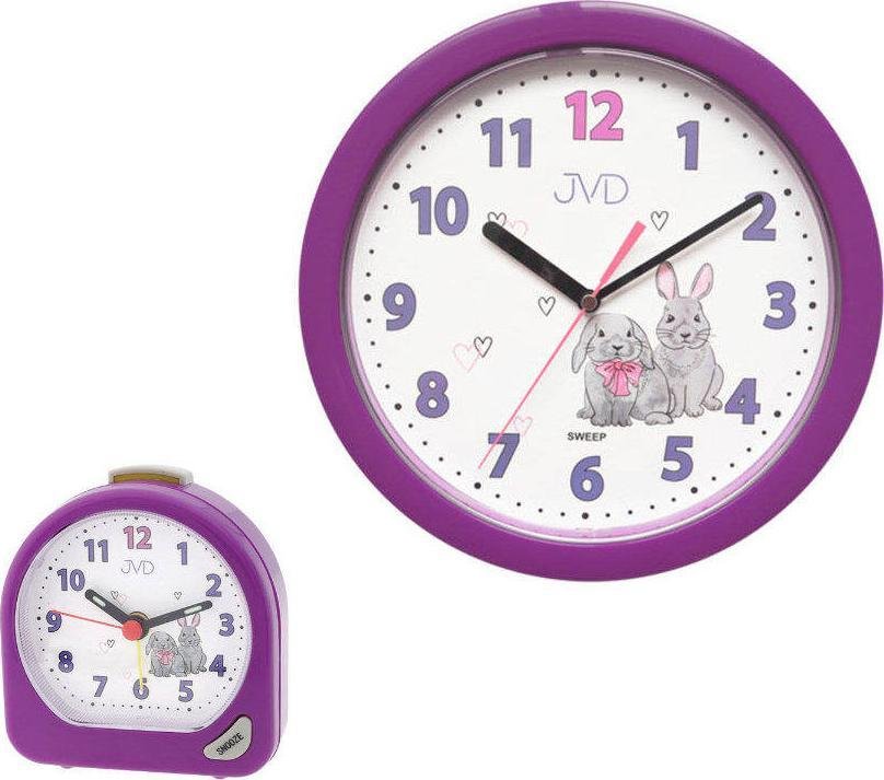 JVD Zestaw czytelny zegar i budzik JVD HP612.D2 i SR672.2