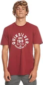 Koszulki męskie - t-shirt męski QUIKSILVER CIRCLED SCRIPT TEE Tibetan Red - RRR0 - miniaturka - grafika 1