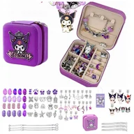 Zestawy biżuterii dla kobiet - Zestaw Kuromi Do Robienia Bransoletek Naszyjników Charms Zawieszki - miniaturka - grafika 1