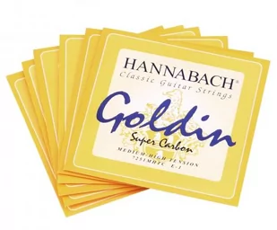 Hannabach Klassik Gita rrensaiten Serie 725 średni/High Tension GOLDIN  komplet 652727 - Struny gitarowe  - miniaturka - grafika 1