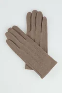 Rękawiczki - Ciemnobeżowe rękawiczki - Greenpoint - miniaturka - grafika 1
