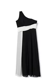 Gina Bacconi Damska sukienka maxi z szyfonu w kolorowe bloki koktajlowe, czarny/biały, 20, Czarny/biały, 46 - Sukienki - miniaturka - grafika 1