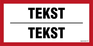 ZNAK NA ZAMÓWIENIE WZÓR B-026, PS - PŁYTA PCV 1MM FOTOLUMINESCENCYJNA; (200X100MM) - Systemy ekspozycyjne i znaki informacyjne - miniaturka - grafika 1