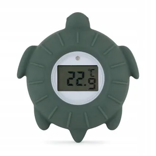 PETITE&MARS Silikonowy termometr cyfrowy do kąpieli Turtle Misty Green 0m+ - Inne akcesoria do pielęgnacji dzieci - miniaturka - grafika 1