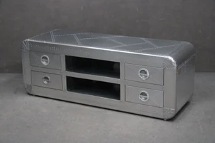 Szafka Rtv Aviator #11 Aluminium 140X45X51 Cm B 3880 - Szafki RTV - miniaturka - grafika 1