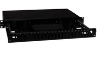 Akcesoria do serwerów - EmiterNet Przełącznica wysuwana 19" 1U 24xSC duplex teleskopowa, czarna - miniaturka - grafika 1