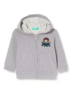 United Colors of Benetton Bluza chłopięca Giacca C/CAPP M/L, Melange Light Grey 501, 98 cm - Bluzy dla chłopców - miniaturka - grafika 1