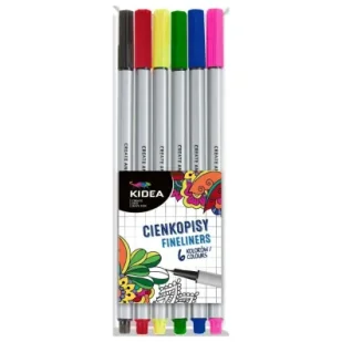 Cienkopisy 6 kolorów KIDEA - Cienkopisy - miniaturka - grafika 1