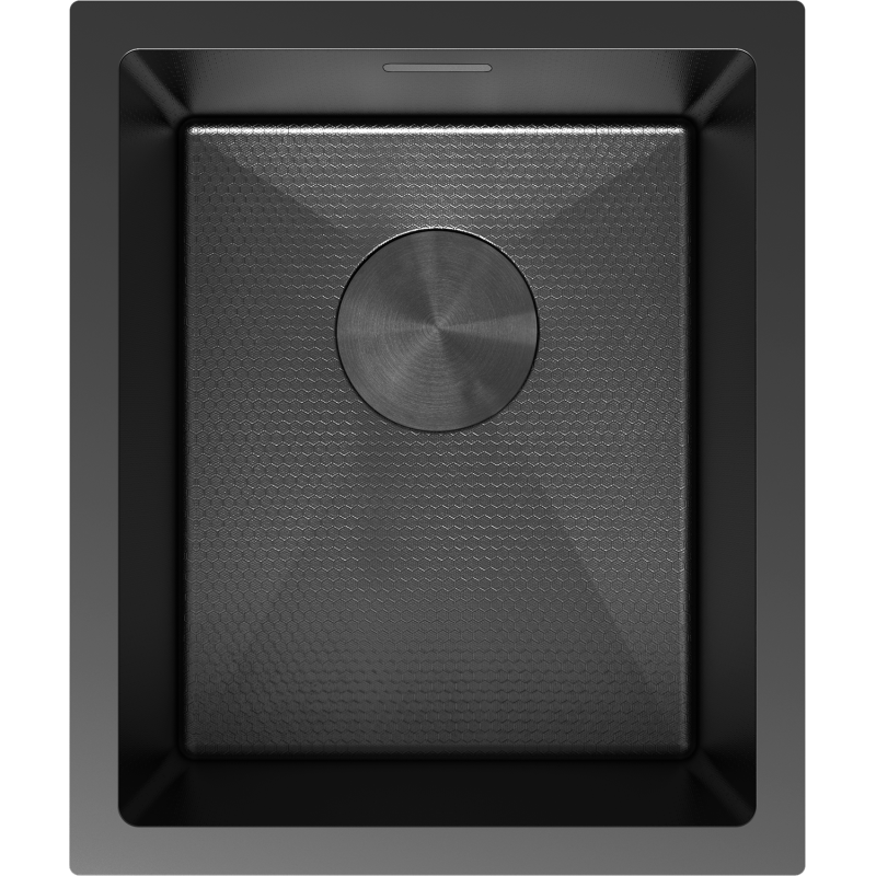 Mexen Trixo zlewozmywak stalowy 1-komorowy 370 x 440 mm, czarny HC - 6412371000-70HC