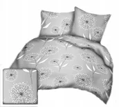 Pościel - pościel bawełna lux 160x200 + 2 poszewka B 261 kreatywna szara - miniaturka - grafika 1