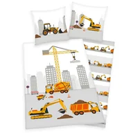 Pościel dla dzieci - Herding Dziecięca pościel bawełniana Budowa, 140 x 200 cm, 70 x 90 cm - miniaturka - grafika 1