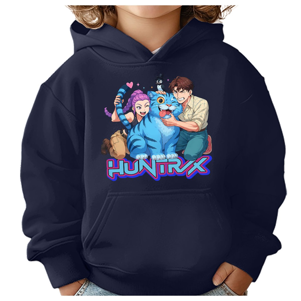 BLUZA DZIECIĘCA KPOP DEMON HUNTERS HUNTRIX 122-128 Z KAPTUREM BAWEŁNIANA