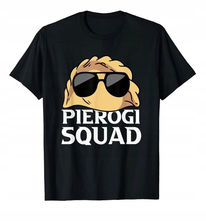 ŚWIĄTECZNA KOSZULKA Z NADRUKIEM MĘSKA ŚMIESZNA T-SHIRT PIEROGI SQUAD r. L