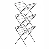 Suszarki na ubrania - SUSZARKA CZARNA DO PRANIA WIEŻA STALOWA - miniaturka - grafika 1