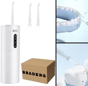 Irygatory do zębów - IRYGATOR DO ZĘBÓW BEZPRZEWODOWY USB 3 TRYBY 2 DYSZE DENTYSTYCZNY BRADERS - miniaturka - grafika 1
