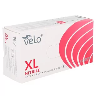 VELO NITRIL XL RĘKAWICE ZABIEGOWE NITRYLOWE BEZPUDR.NIEBIESKIE VELO (OP.100)- rozm. XL - Rękawiczki jednorazowe - miniaturka - grafika 1