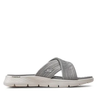 Klapki Skechers Go Walk Flex Sandal-Impressed 141420/GRY Szary - Klapki i japonki damskie - miniaturka - grafika 1