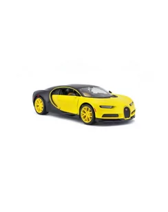 MAISTO 32509-45 Design Exotic Bugatti Chiron czarno-żółty 1:24 - Samochody i pojazdy dla dzieci - miniaturka - grafika 1