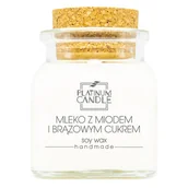 Świece - Świeca sojowa zapachowa MLEKO Z MIODEM I BRĄZOWYM CUKREM 90g - miniaturka - grafika 1