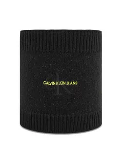 Apaszki i szaliki damskie - Calvin Klein Jeans Komin Knitted Reflective Snood K50K507192 Czarny - grafika 1