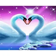 Malowanie po numerach - Norimpex Malowanie po numerach. Łabędzie serce 40 x 50 cm - miniaturka - grafika 1