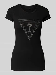 T-shirt zdobiony kamieniami - Koszulki i topy damskie - miniaturka - grafika 1