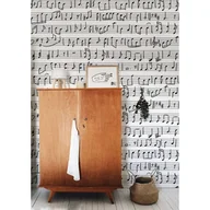 Tapety - Flizelina tapeta Muzyk czarno-białe wzór 250x104cm - miniaturka - grafika 1