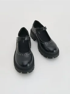 Reserved - Loafersy z imitacji skóry - czarny - Buty dla dziewczynek - miniaturka - grafika 1