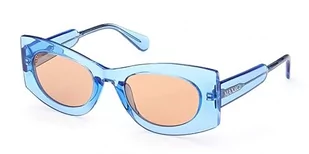 MAX &CO Okulary damskie, Shiny Light Blue, 52/22/140 - Okulary przeciwsłoneczne - miniaturka - grafika 1