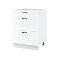 Szafki kuchenne - Szafka Wyspowa 3 Szuflady Dsw 6/3 Lora Layman Szary Mat, Oliwka, Starmotion, L2 Czarny Lora, h 15cm - miniaturka - grafika 1