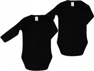 Body dla niemowląt - Body Dłr GŁADKIE 2PAK CZARNE r 92 KLEKLE - miniaturka - grafika 1