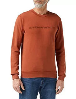 Bluzy męskie - Replay Bluza męska, 546 ceglana czerwień, XL - grafika 1