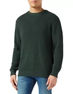Swetry męskie - Urban Classics Sweter męski z dzianiny, Zielony (butelka zielona 02245), S - miniaturka - grafika 1