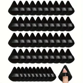 Gąbeczki do makijażu - TEMU Ten Zestaw Z 50 Mini Trójkątnych Puffów Jest Wykonany -softowego Aksamitu, Specjalnie Zaprojektowany Do Modelowania, Obszarów Oczu I Narożników, - miniaturka - grafika 1