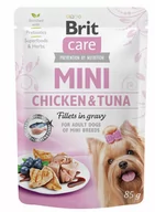 Mokra karma dla psów - Brit Care Mini Chicken & Tune fillets in gravy 85g - miniaturka - grafika 1