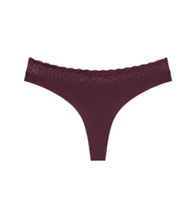 Kobiece STRINGI majtki damskie Triumph Feel of Modal String Bordowe XS 34 - Majtki damskie - miniaturka - grafika 1