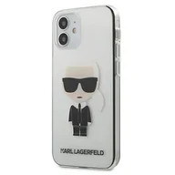 Etui i futerały do telefonów - Karl Lagerfeld KLHCP12STRIK iPhone 12 5,4" hardcase Transparent Ikonik - miniaturka - grafika 1
