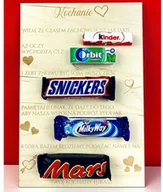 Gadżety dla niej i dla niego - Tabliczka z batonikami prezent na walentynki dzień kobiet dzień chłopaka urodziny - miniaturka - grafika 1