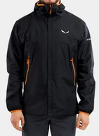 Kurtki męskie - Kurtka przeciwdeszczowa Salewa Pelmo PTX 2L Jacket - black - miniaturka - grafika 1