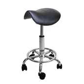 Krzesła i taborety kosmetyczne - CHIN II Taboret fryzjerski Rodzaj obicia: Skaj Exclusive, Rodzaj podstawy: 5Q - miniaturka - grafika 1