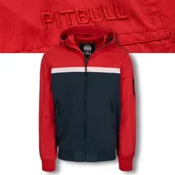 Kurtki męskie - Męska Kurtka przejściowa z kapturem Pitbull 2 Color Longwood Wiatrówka - miniaturka - grafika 1