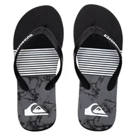 Klapki i japonki męskie - Klapki męskie Quiksilver Java Smocked Wave japonki czarne na basen -45 - miniaturka - grafika 1