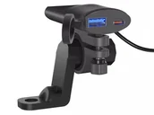 Ładowarki samochodowe - ŁADOWARKA MOTOCYKLOWA GNIAZDO USB USB-C NA LUSTERKO WODOODPORNE QC 3.0 - miniaturka - grafika 1