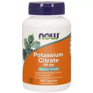 Witaminy i minerały - NOW Foods Potassium Citrate 99 mg – Cytrynian potasu x 180 kaps - miniaturka - grafika 1