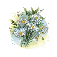 Pasmanteria - Haft Krzyżykowy - Zestaw Do Haftu - Delikatne Margaretki - miniaturka - grafika 1