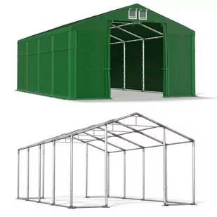 Namiot Magazynowy Całoroczny 4x8x2,5 Zielony WINTER MSD - Altany ogrodowe - miniaturka - grafika 1