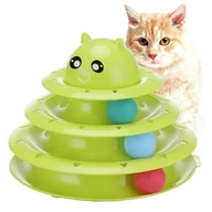 Zabawki dla kotów - Zabawka Dla Kota Z Kulkami Wieża Piłeczki Interaktywna - miniaturka - grafika 1