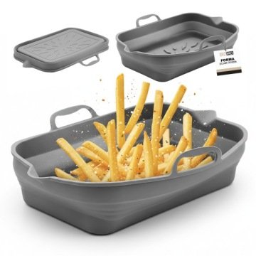 Wkład silikonowy do frytkownicy beztłuszczowej airfryer składany 22,6x15 cm