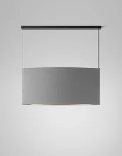 Lampa wisząca Noren S/151.2 w jasnoszarym kolorze, emitująca światło skierowane w dół - Lampy sufitowe - miniaturka - grafika 1