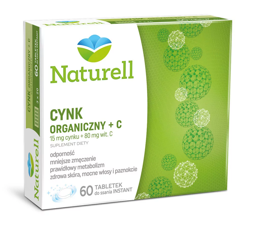 USP ZDROWIE Naturell Cynk organiczny x 60 tabl do ssania INSTANT